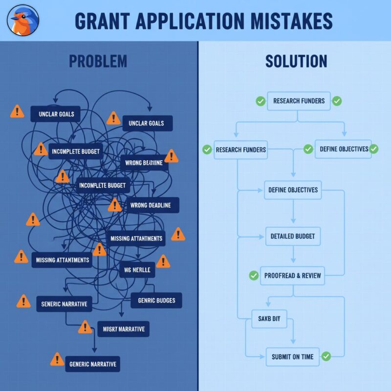 10 Grant Application Mistakes That Guarantee Rejection (& How to Fix Them)