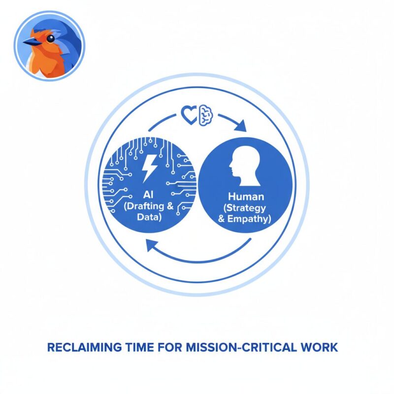 Conceptual illustration of a Human-in-the-Loop workflow with AI