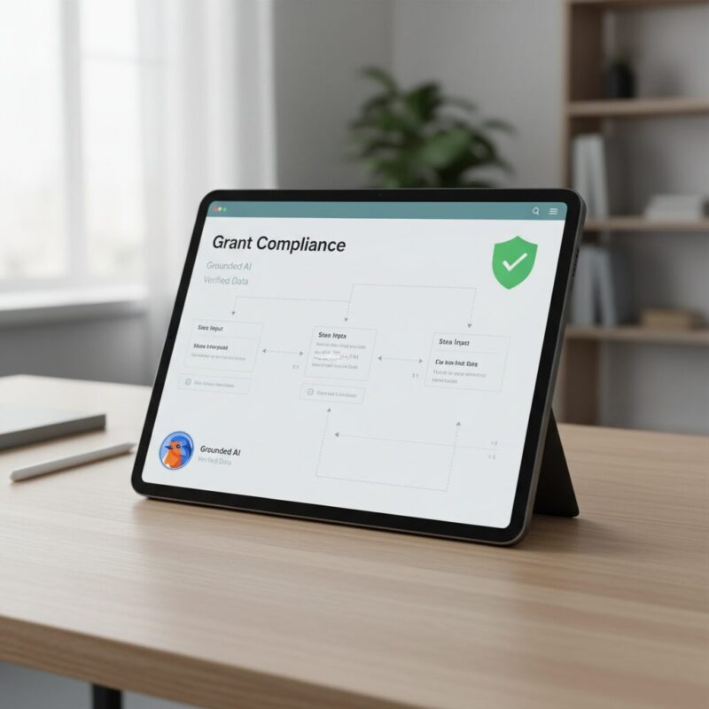 Digital security shield protecting nonprofit donor data from public AI model data leakage