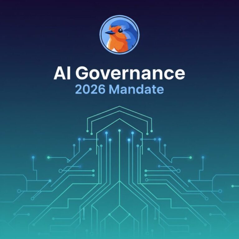 Strategic Nonprofit AI Governance concept with digital infrastructure map and human leadership elements