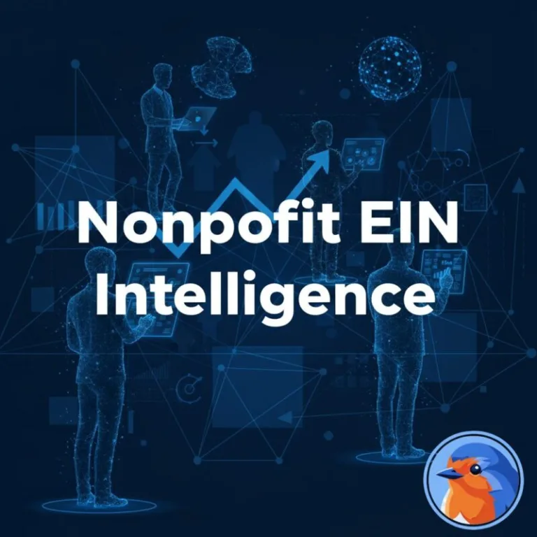 Nonprofit EIN Intelligence featured image with data network background