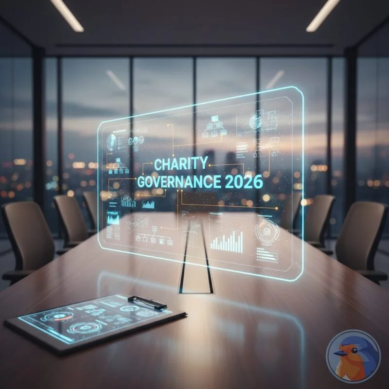 Charity Governance 2026 featured image with holographic compliance charts