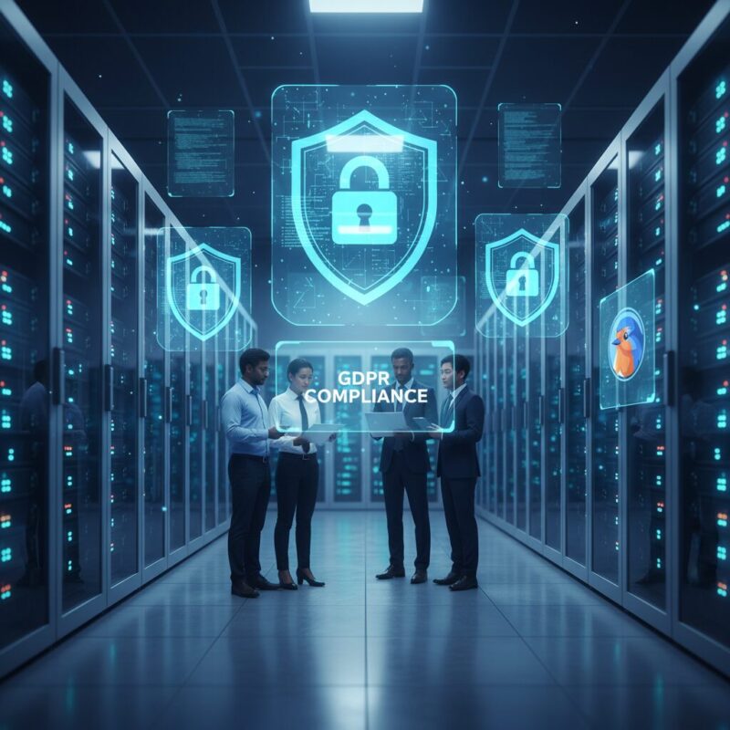 Conceptual representation of secure data infrastructure for nonprofit grant writing