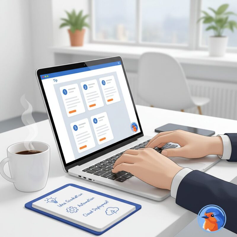 Professional drafting a grant proposal on a laptop in a bright workspace