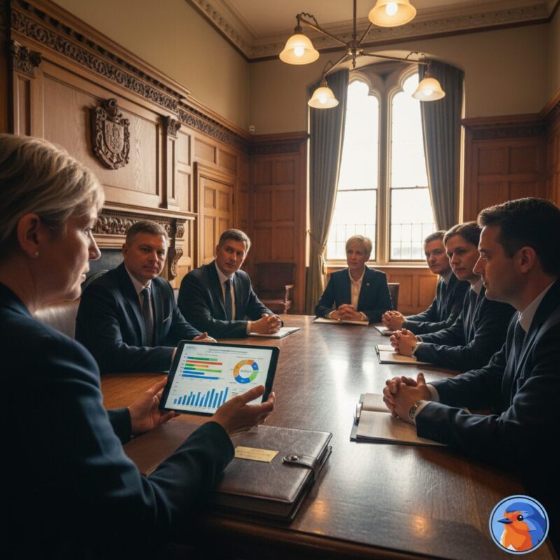 Trustees collaborating on enterprise risk management strategy