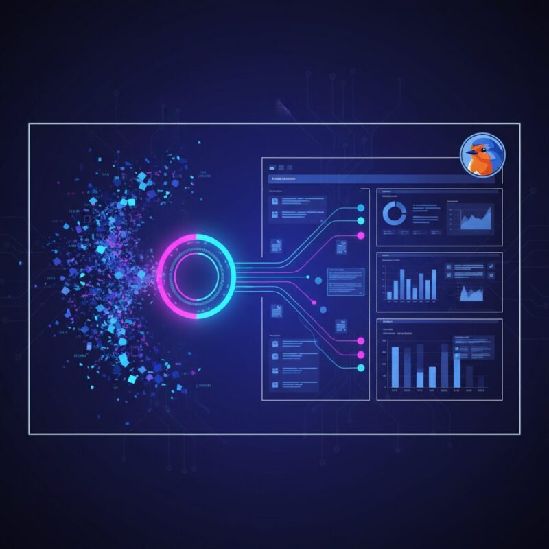 Visualisation of raw data points converting into structured reports