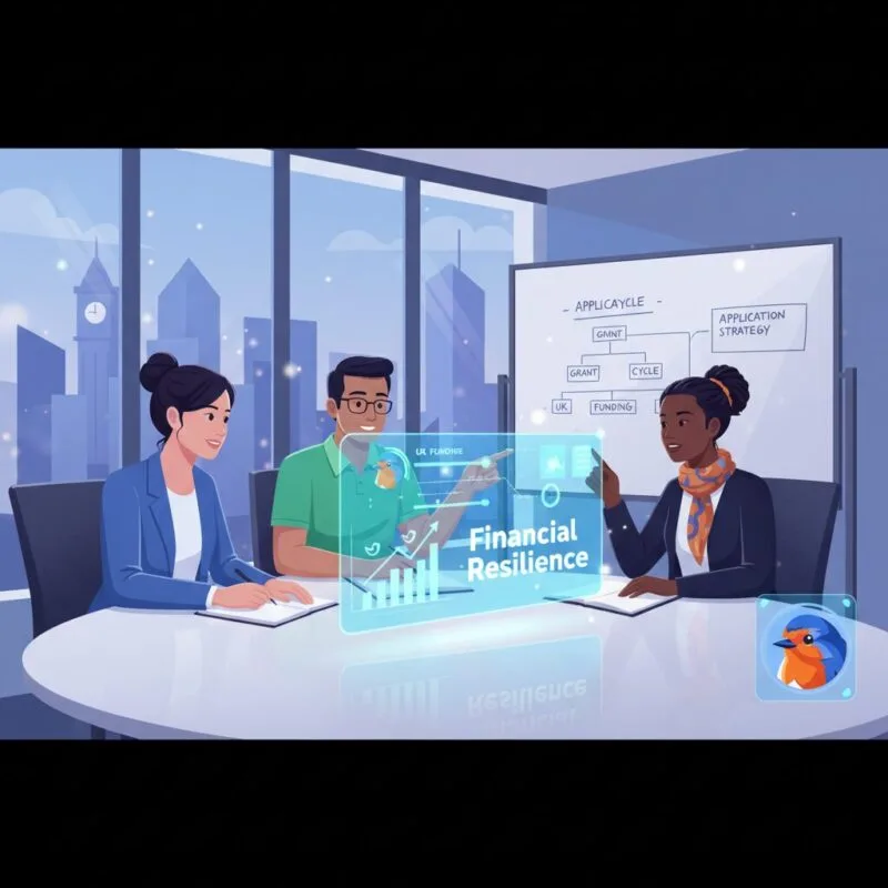 Financial Resilience featured image with holographic charity growth metrics