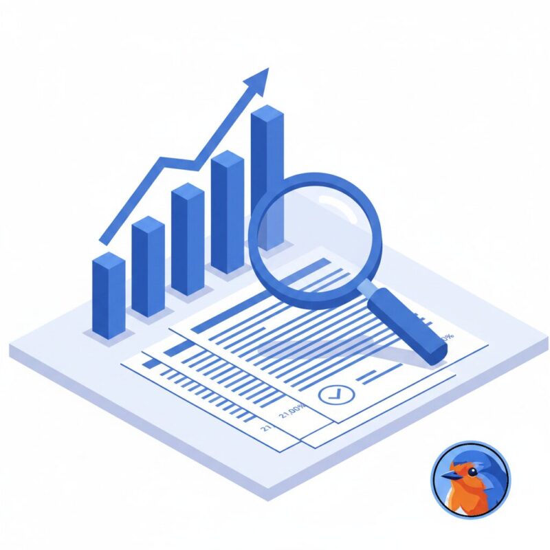 Illustration of financial bar charts and documents representing the 2026 charity audit thresholds