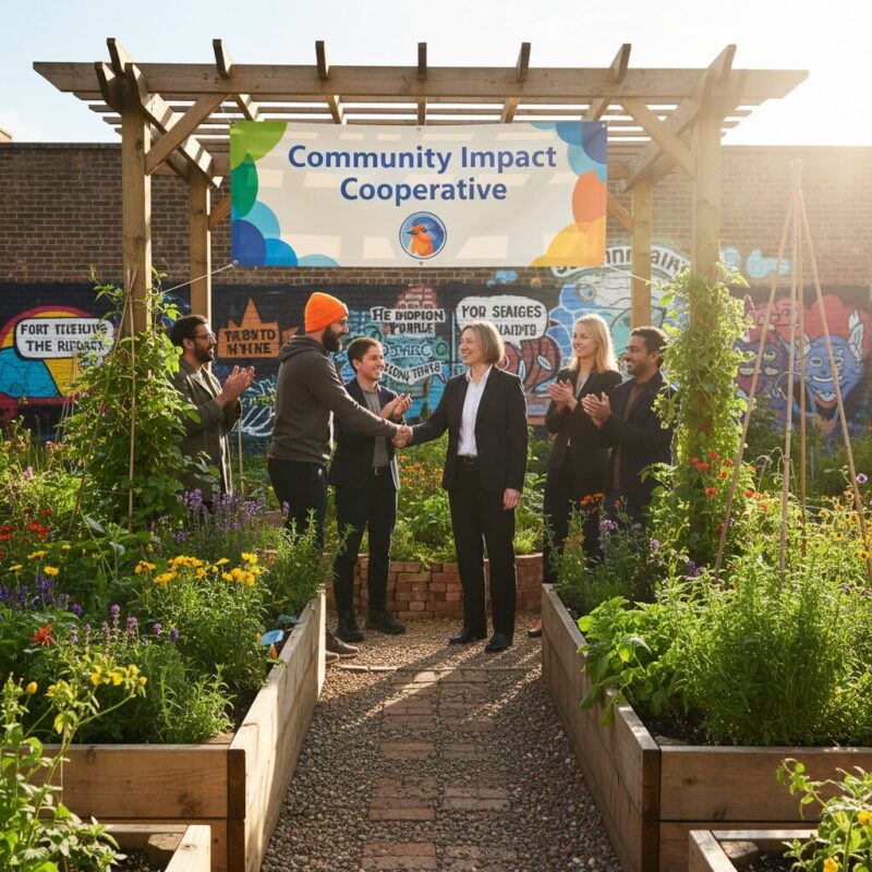 Community leaders and partners collaborating at a CIC project site