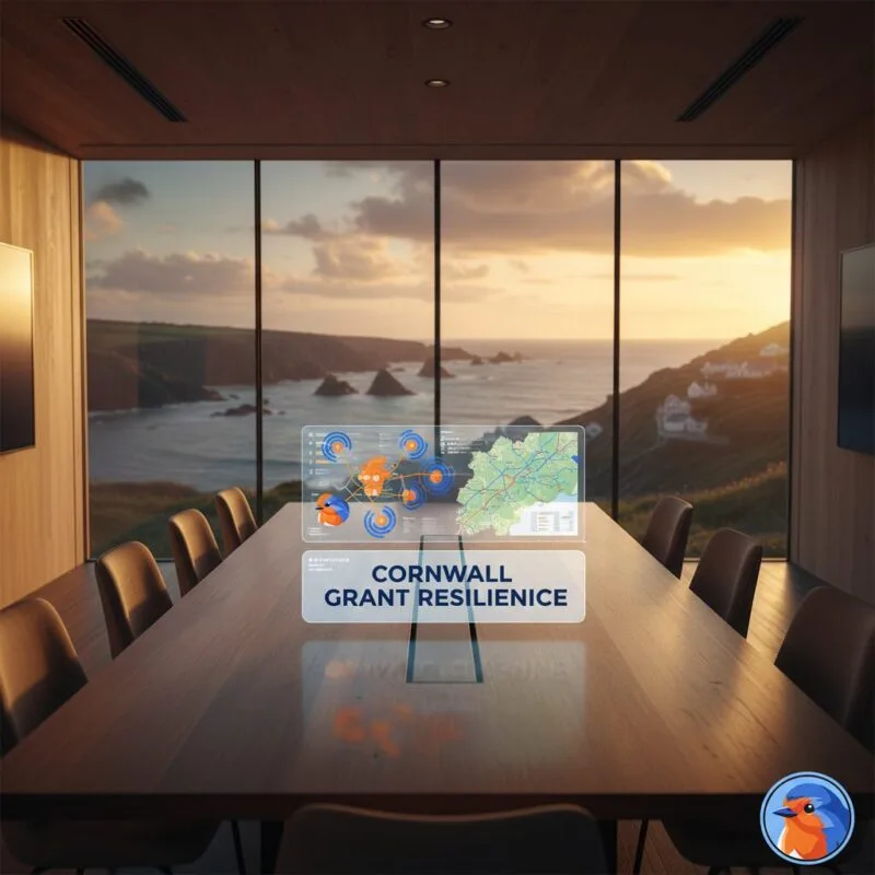 Cornwall Grant Resilience 2026 featured image with holographic funding data