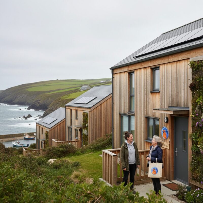 Sustainable community housing development on the Cornwall coast