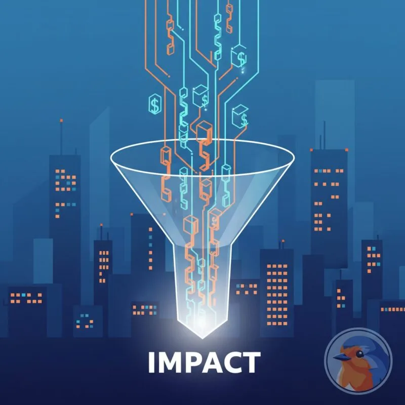 The Restricted Fund Trap featured image showing holographic financial chains in a corporate boardroom