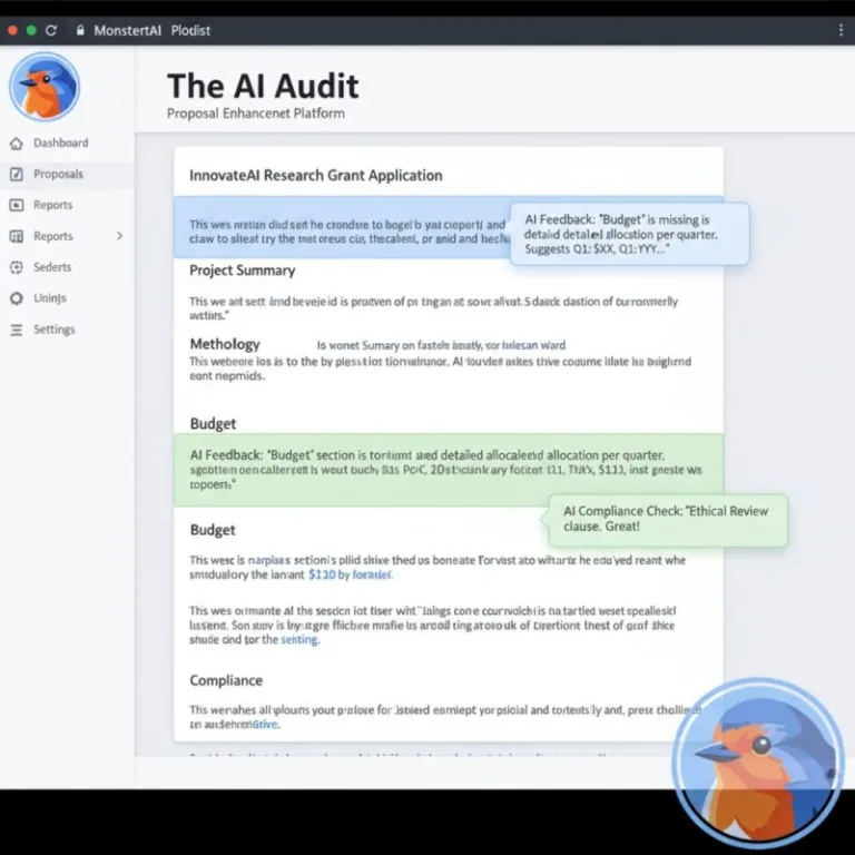 Executive boardroom at night featuring glowing holographic data interface with The AI Audit text