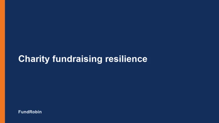 Charity fundraising resilience guide title card