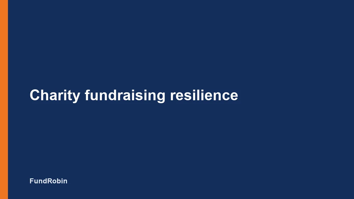 Charity fundraising resilience guide title card